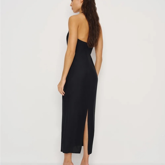 NWT Reformation Alli Silk Midi Dress in Black Size 4 - Picture 3 of 10